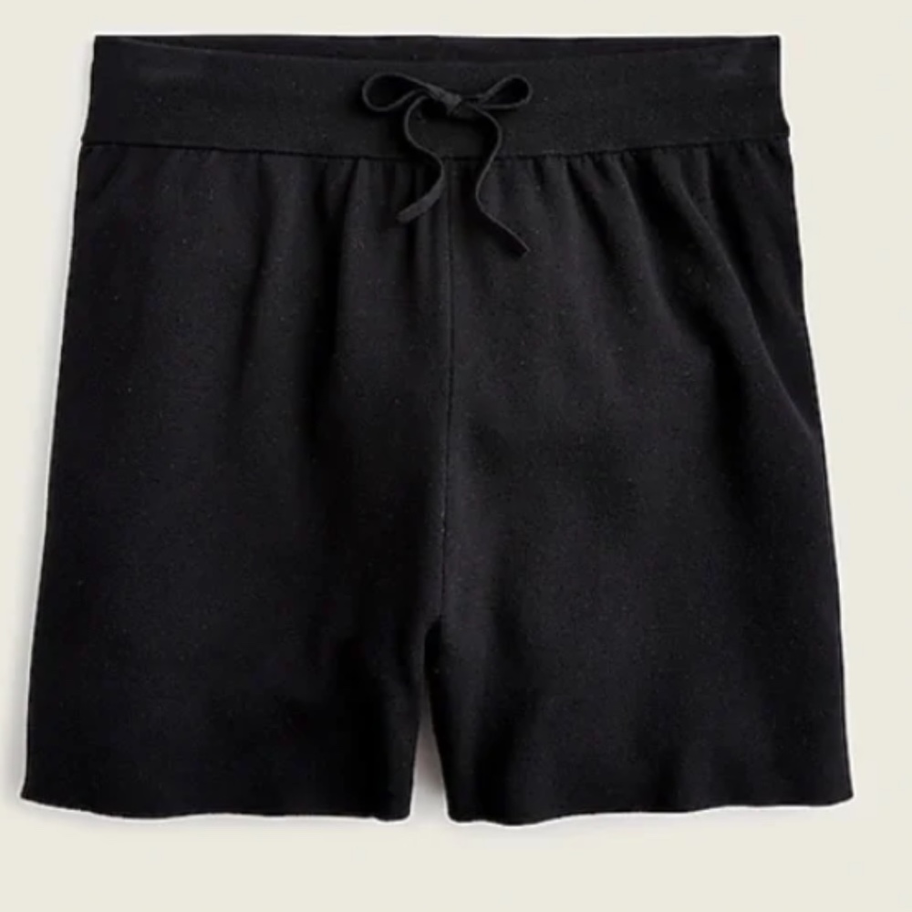 J crew Drawstring silk-blend sweater-shortItem AZ248 Black size Large NWT
